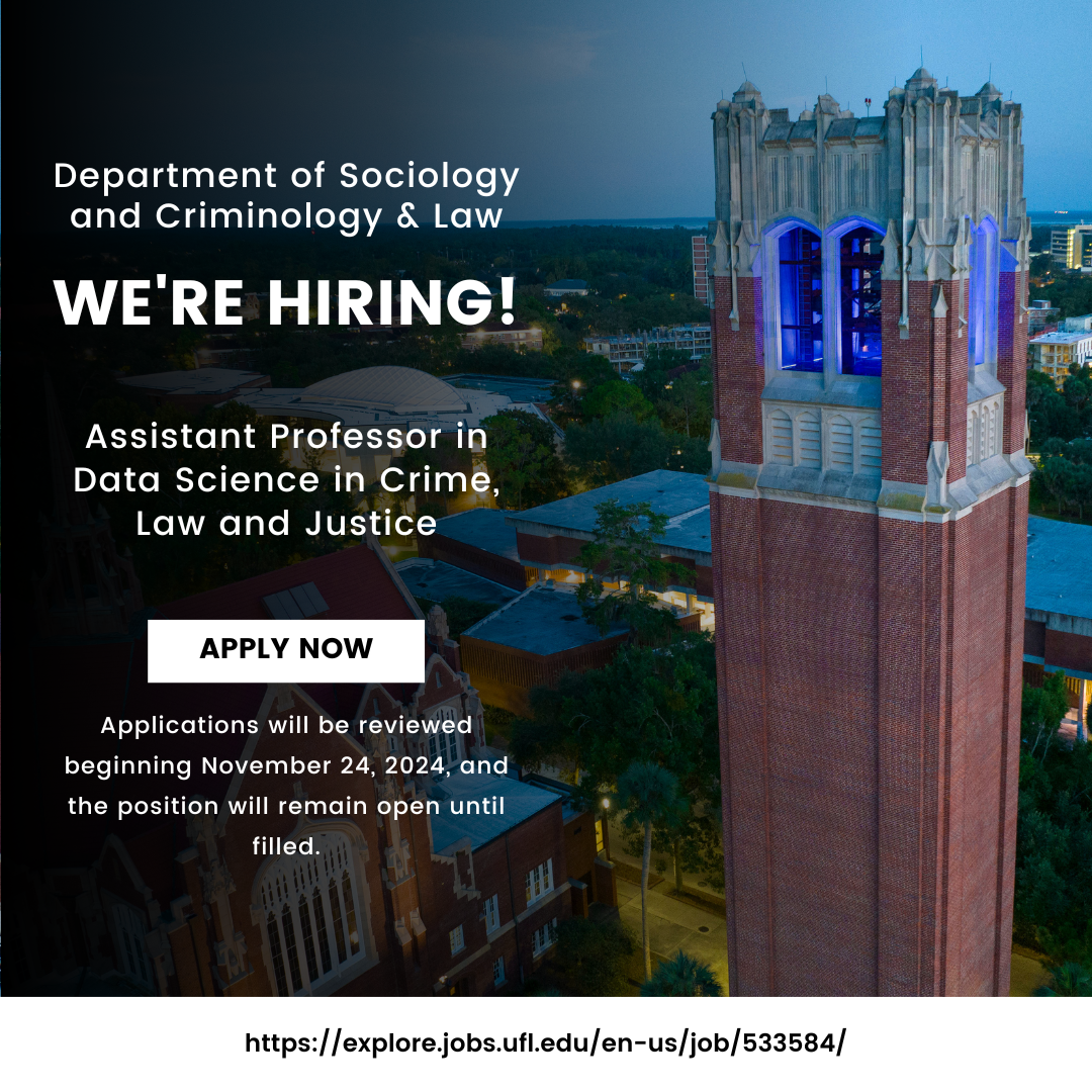 Assistant Professor Position in Data Science and Criminal Justice